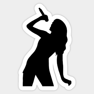 Taylor Swift Singing Pose Silhouette Sticker